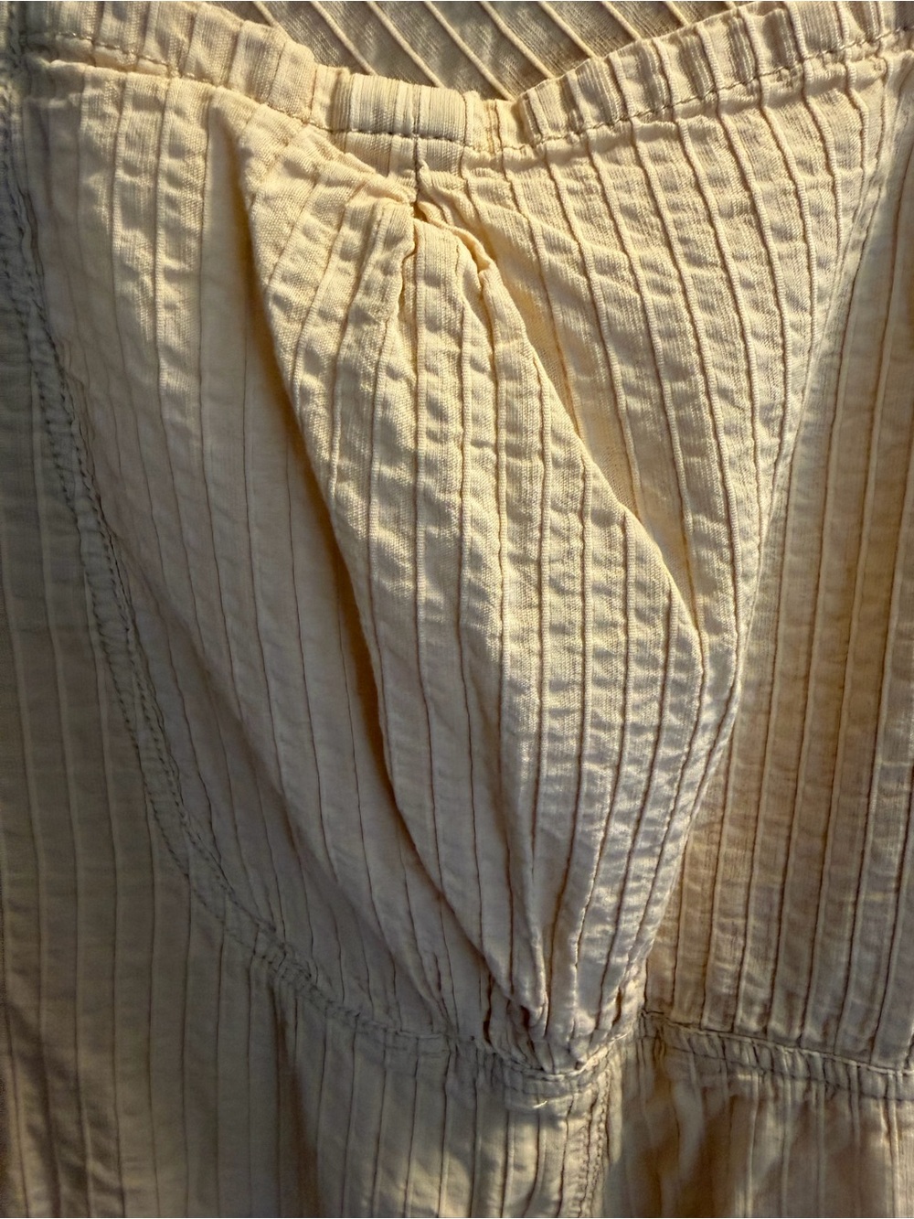 Free People Cream Wide Leg Drawstring Cargo Pants - Picture 5 of 14